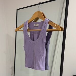 Aritzia Lavender Ribbed Tank Top